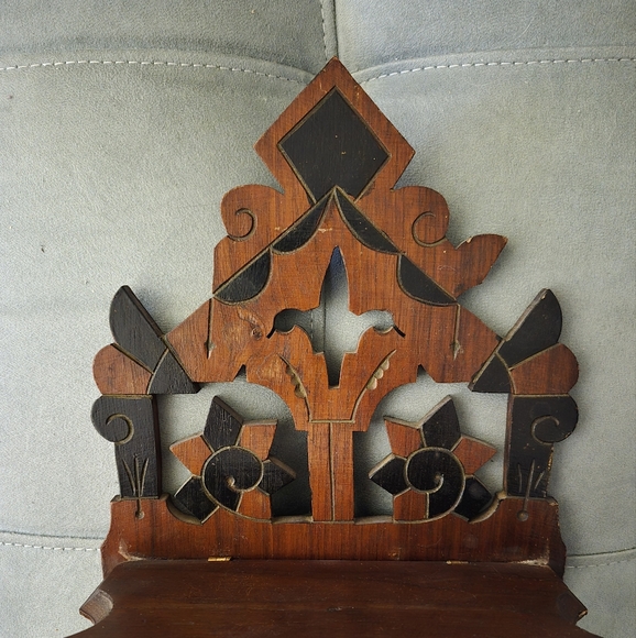 Antique wooden fold out shelf. - Picture 7 of 7